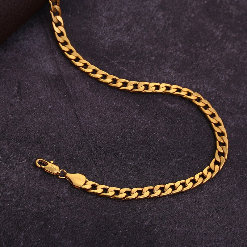 6MM 18K Gold Plated Necklace Fashion Jewelry Sideways Snake