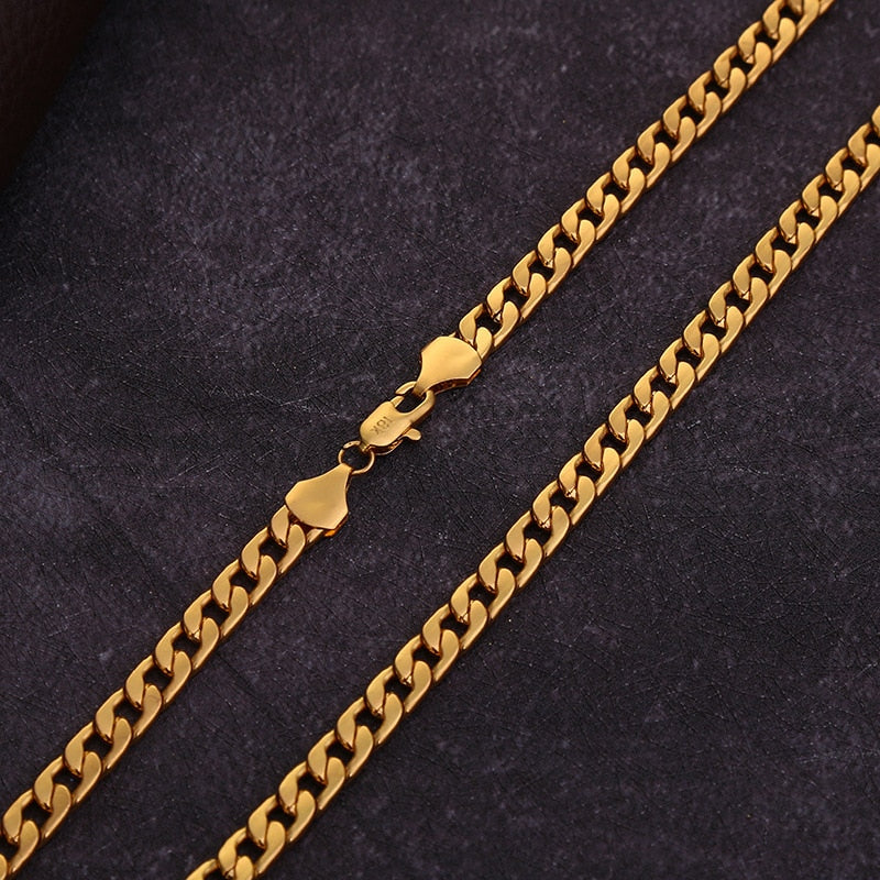 6MM 18K Gold Plated Necklace Fashion Jewelry Sideways Snake