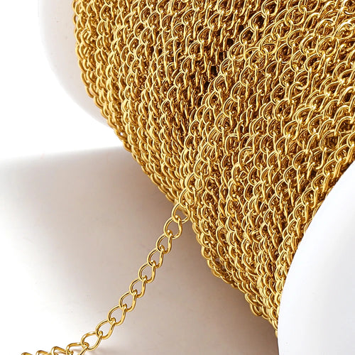 2meters Stainless Steel Extension Chain 2/3/4mm Gold Necklace Chains