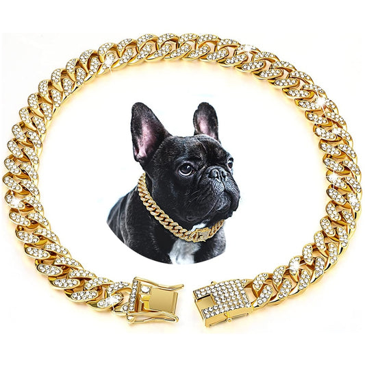 Cuban Chains with Diamonds for Dogs