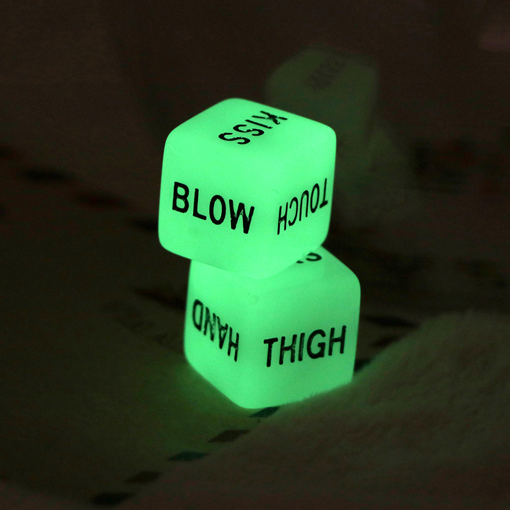 1 Pair Love Dice Glow in Dark Funny Sex Dice Toy